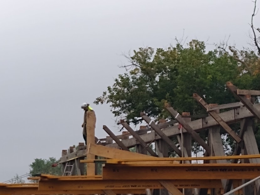 Sanborn Covered Bridge removal photo by Jeanne Beaudry